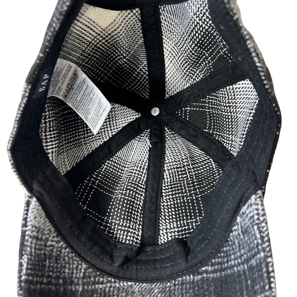 GAP Unisex One Size Black White Plaid Poly Wool Blend‎ Adjustable Baseball Cap. - Picture 4 of 8